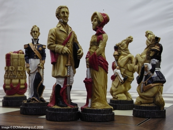 Battle of Waterloo Hand Decorated Theme Chess Set